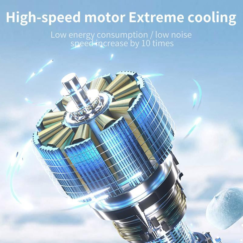 Portable Handheld Fan, 100-Speed Semiconductor Refrigeration Fan, High-Speed Folding Mini Portable Fan for Cooling & Ice Application