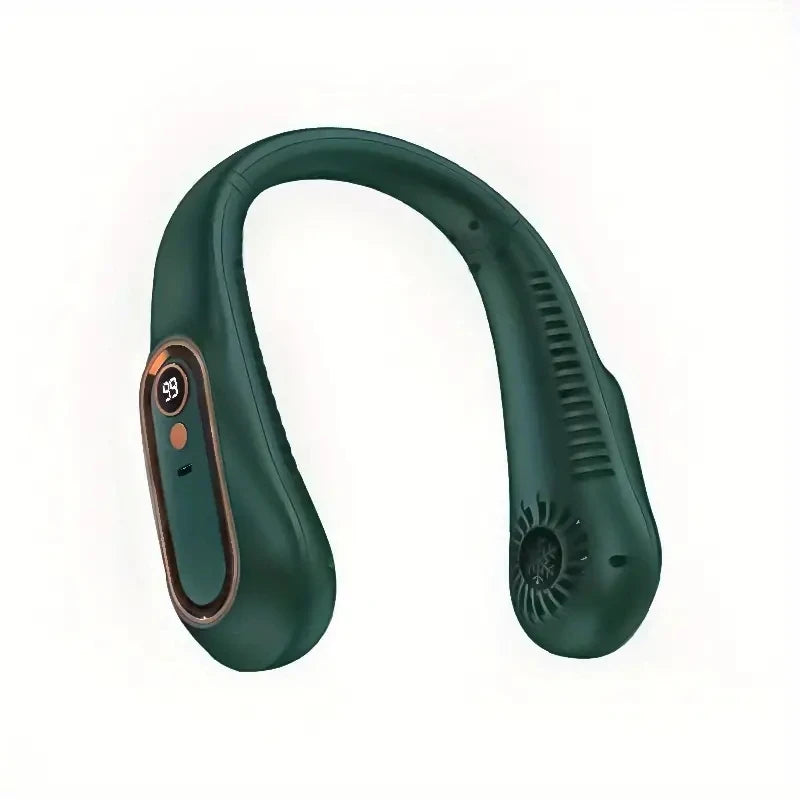 Neck Fan, Stay Cool and Comfortable with This USB Rechargeable 5-Speed Adjustable Neck Fan - Digital Display & Bladeless!