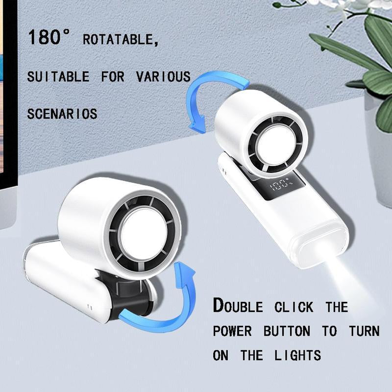 Portable Handheld Fan, 100-Speed Semiconductor Refrigeration Fan, High-Speed Folding Mini Portable Fan for Cooling & Ice Application