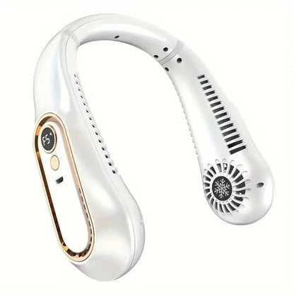 Neck Fan, Stay Cool and Comfortable with This USB Rechargeable 5-Speed Adjustable Neck Fan - Digital Display & Bladeless!