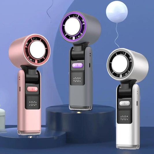 Portable Handheld Fan, 100-Speed Semiconductor Refrigeration Fan, High-Speed Folding Mini Portable Fan for Cooling & Ice Application